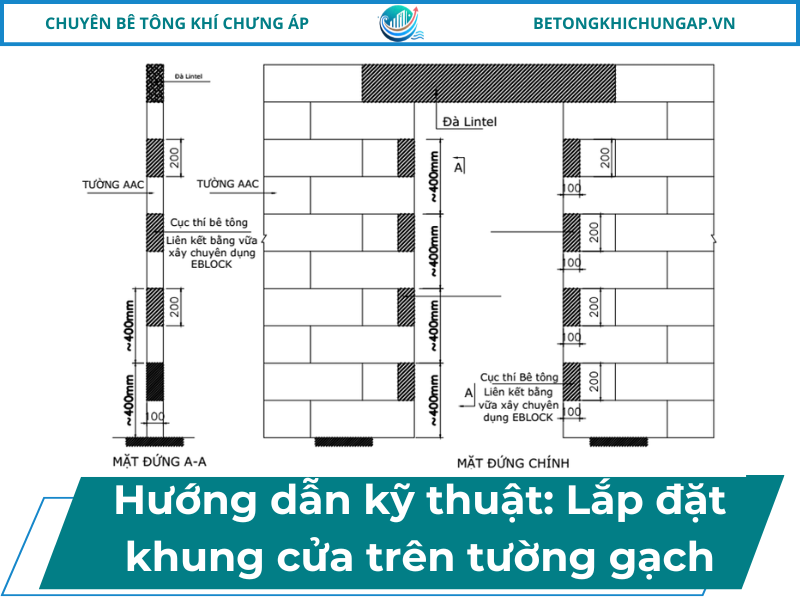 Lắp Đặt Khung Cửa Trên Tường Gạch